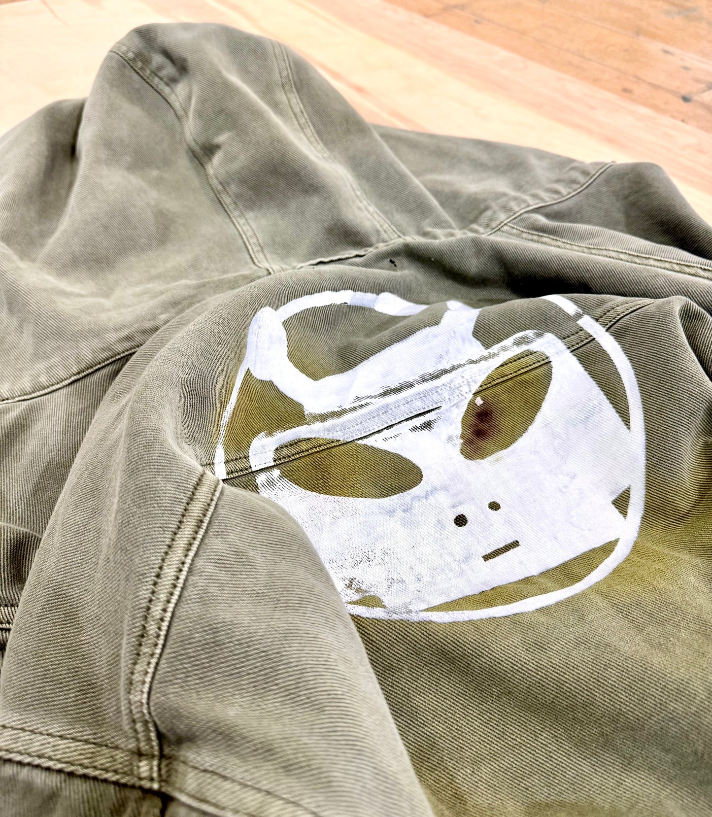 Woman's Alien Robot Hoodie Motorcycle Jacket (Small) One of a Kind