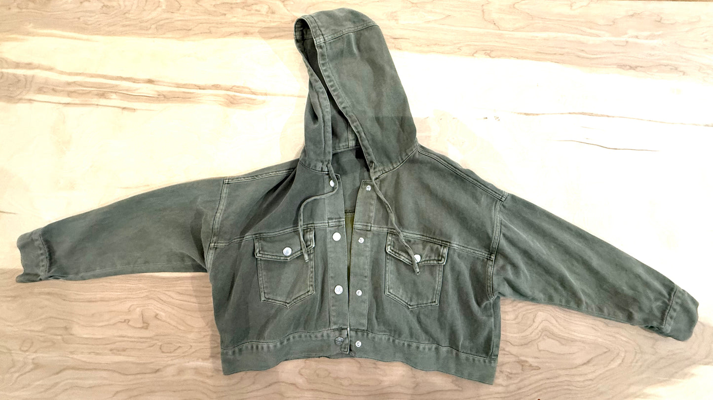 Woman's Alien Robot Hoodie Motorcycle Jacket (Small) One of a Kind