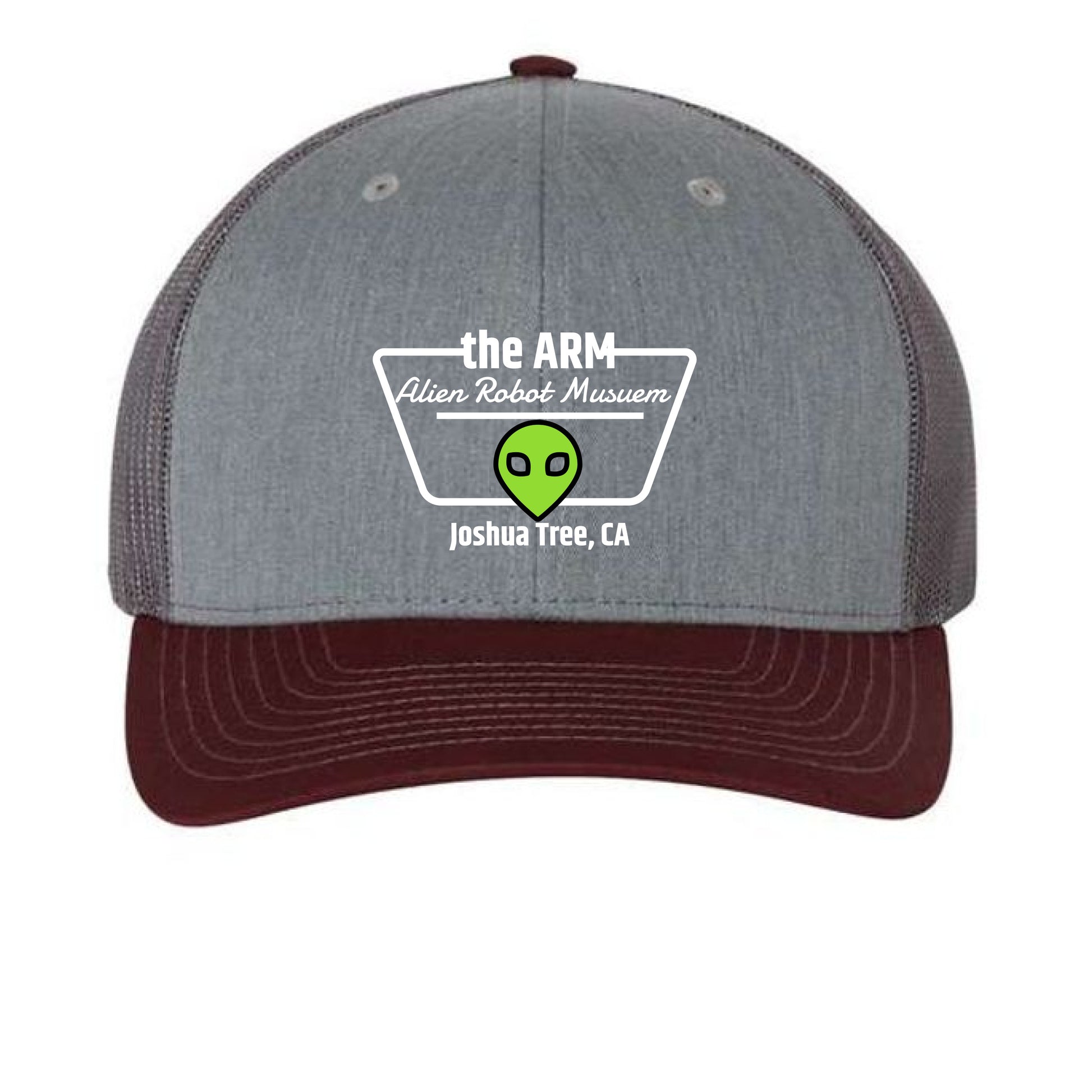 Heather Grey/ Charcoal/ Maroon - FRONT